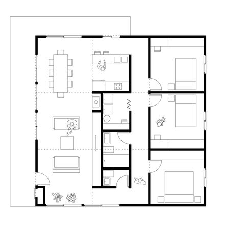 Studio Floor Plans, Silo House, Compact House, Small House Floor Plans, House Floor Design, Apartment Floor Plans, Architectural Floor Plans, Home Design Floor Plans, House Layout Plans