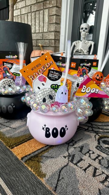 You've Been Booed, Boo Tiful, Toil And Trouble, Boo Basket, Halloween Goodies, Spooky Vibes, Mom Blogger, Hot Glue, Halloween Crafts