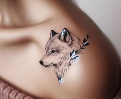 Wolf Tattoos For Women, Egypt Cat, Cute Tattoo Ideas, Phoenix Tattoo Feminine, Small Wolf Tattoo, Cute Tattoo, Fire Tattoo, Wolf Tattoo Design, Geniale Tattoos