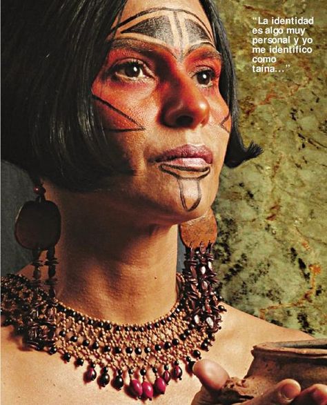 Taino woman Taino Body Painting, Indian Face Tattoo, Taino Mythology, Taino People, Taino Culture, Puerto Rico Tattoo, Taino Tattoos, Taino Indians, Puerto Rico History