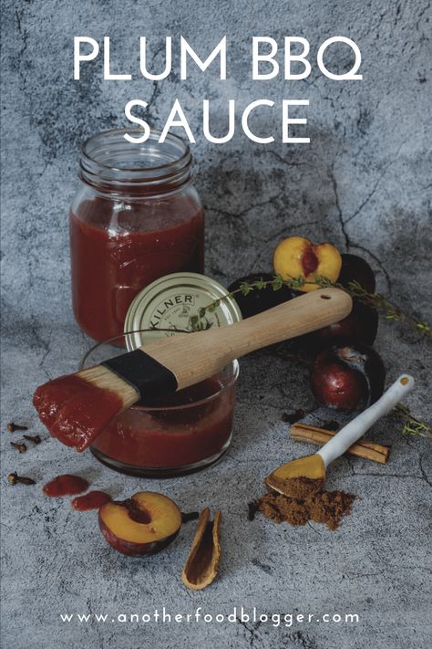 Plum Bbq Sauce Canning Recipes, Plum Sauce Recipe, Paleo Bbq Sauce, Paleo Bbq, Canned Plums, 5 Spice, Plum Recipes, Canning Ideas, Slow Cooked Meat