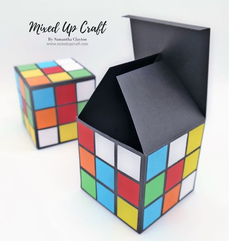 Rubik's Cube gift boxes 80s Theme Party, Rubix Cube, Gifts Box, 80s Theme, Creative Box, Rubik's Cube, Box Diy, Diy Gift Box, Box Template