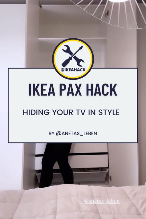 Pax Hack, Ikea Pax Hack, Wardrobe Tv, Ikea Wardrobe, Bedroom Tv, Tv In Bedroom, Ikea Pax, Diy Interior, Ikea Hack