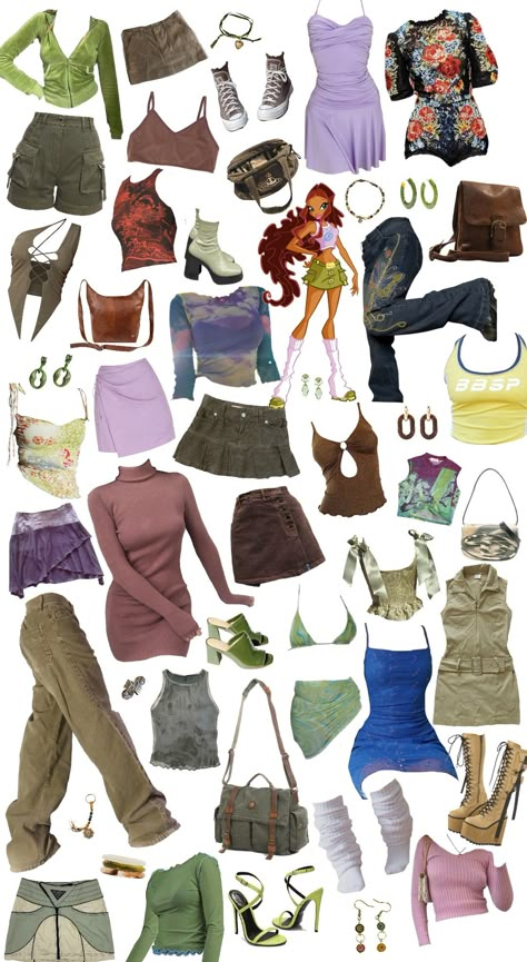 Outfits Inspired By Winx Club, Winxcore Outfits, Wind Club Outfits, Winx Aisha Outfits, Aisha Winx Club Outfit, Winx Club Aesthetic Outfits, Aisha Winx Club Aesthetic, Winx Inspired Outfit, Aisha Outfits