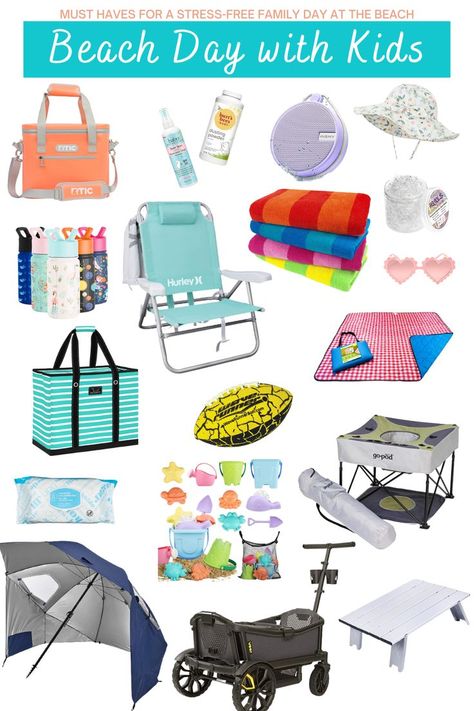 Beach Day With Kids, Beach Trip Essentials, Beach Trip Packing List, Family Weekend Activities, Beach Trip Packing, Summer Bag Essentials, Beach Vacation Accessories, Family Gift Guide, Trip Packing List