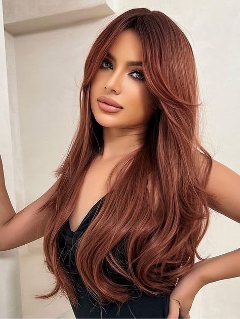 PRICES MAY VARY. 〖 Product Length 〗 24 inches 〖 Colour 〗: Ombre Copper Brown 〖 Suitable crowd 〗: Adults 〖 An extra gift 〗 - 2 pcs Durable Nylon Wig Caps for Wigs Nude Colour Soft Wearing Wig Caps// This wig takes heat that is under 320 Fahrenheit or 160 Centigrade hair ombre wig,auburn hair wig,dark ginger wig,copper orange wig,long copper wig,wigs copper,wigs ginger,natural ginger wig,womens auburn wig,long auburn wig,ombre wigs,wavy ombre wig wig ombre,wig auburn,ginger wig with fringe,copper Sunkissed Hair Brunette, Ash Blonde Ombre, Cherry Red Hair, Nude Colour, Wine Red Hair, Natural Red Hair, Women Wigs, Red Wigs, Ombre Wigs