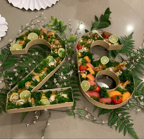 - 



Add parsley, lime and strawberries for a fresh look and to fill in empty spaces. Sushi Decoration Party, Sushi Bar Birthday Party, Sushi Decoration Ideas, Sushi Bday Party, Backyard Hibachi Party Decorations, Sushi Bar Party, Sushi Table Decoration, Hibachi Birthday Party Ideas, Sushi Party Ideas Table Settings