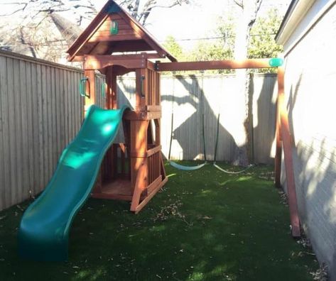 Take a look at the best small outdoor playsets for 2023 Small Yard Kids, Kids Playset Outdoor, Playground Backyard Diy, Outdoor Playsets, Ideas For Small Yards, Swing Set Diy, Backyard Playset, Kids Yard, Outdoor Playset