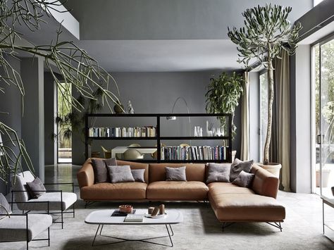 Living Rooms With Brown Sofas: Tips & Inspiration For Decorating Them Brown Living Room Furniture, Ditre Italia, Brown Sofa Living Room, Grey Walls Living Room, Brown Living Room Decor, Sofa Design Ideas, Walls Living Room, Home Decor Tips And Tricks, Decor Tips And Tricks