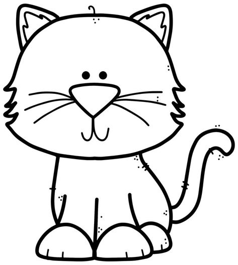 Baby Animal Drawings, Toddler Coloring Book, Preschool Coloring Pages, Cat Clipart, Colouring Printables, Cartoon Sketches, Cute Clipart, Flower Doodles, Cute Little Drawings