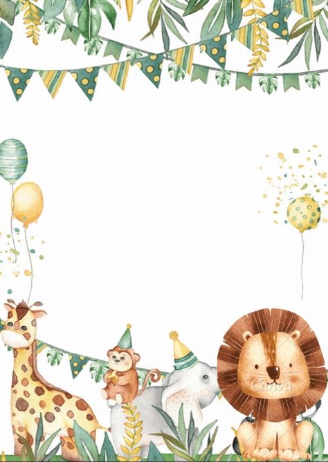 Wild One Birthday Party Boys Invitations, 1st Birthday Card Ideas, Happy Birthday Animals, Safari Baby Shower Boy, Safari Animals Birthday, Lion Birthday, Wild One Birthday Invitations, Boys First Birthday Party Ideas, Baby Birthday Decorations