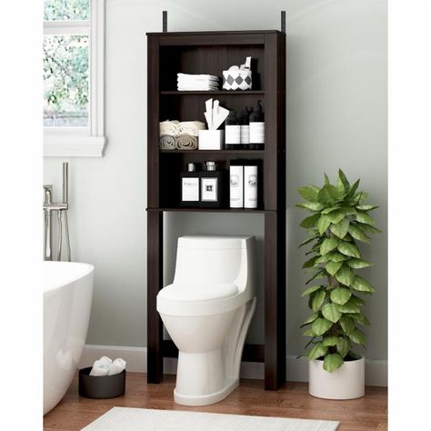 Furinno Indo Open Bath Cabinet | Hayneedle Complete Bathroom Remodel, Diy Bathroom Storage Ideas, Slim Bathroom Storage, Bath Cabinet, Toilet Room Decor, Bathroom Storage Units, Small Toilet Room, Toilet Shelves, Diy Bathroom Storage