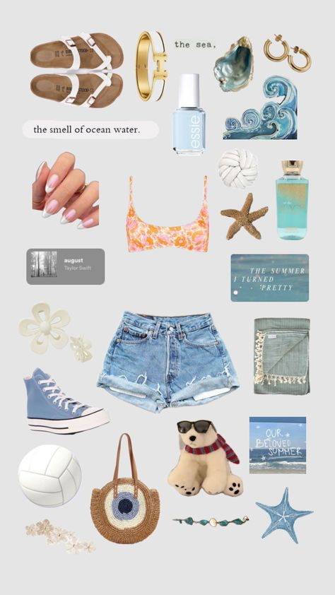 #tsitp #vibes #aesthetic #outfitinspo #vibes #shuffle #blue #beach #summer Tsitp Aesthetic, Summer Bag Essentials, August Taylor, Taylor Outfits, Spring Break Outfit, Summer Goals, Granola Girl, Blue Beach, Birthday Wishlist