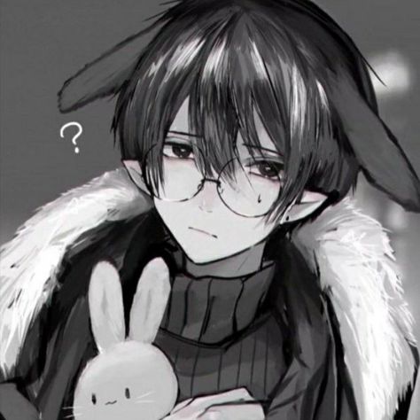 Rabbit Oc Male, Guy In Bunny Suit, Bunny Boy Pfp, Bunny Boy Art, Rabbit Oc, Bunny Oc, Bunny Boy, Emo Pfp, Black Bunny