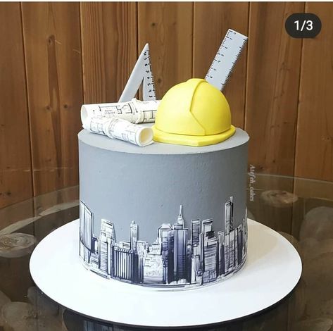 Architect Cake, Engineer Cake, Architecture Cake, Construction Birthday Cake, Cake Designs For Boy, Cake For Boyfriend, Thematic Cake, Ing Civil, Construction Cake