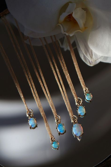 Available exclusively at WWAKE, these simple pendants feature a stunning round or oval opal. Wear alone for a simple statement or with others as the perfect layering piece. Colorado Photoshoot, Sapphire Pendant Necklace, Photoshoot Summer, J Style, Sapphire Necklace Pendants, Sapphire Pendant, Birthstone Charms, Recycled Gold, Jewelry Companies