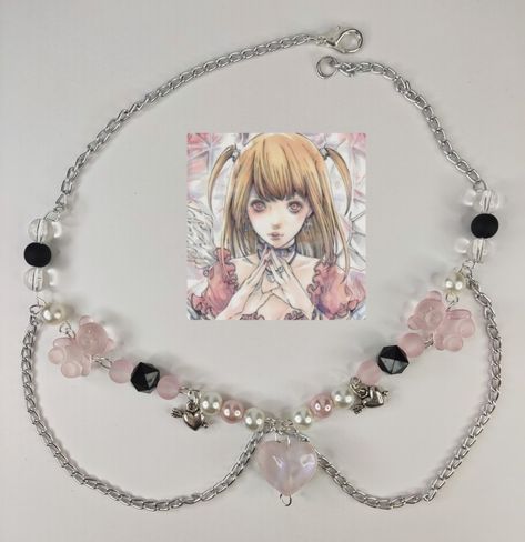 By me ࣪˖⁩ ♡︎ #Jewelry #anime #necklace Nana Jewelry Anime, Nana Shin Necklace, Magical Girl Necklace, Kawaii Goth Necklaces, Saniro Necklace, Anime