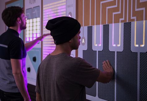 MAUD: The Interactive Synthesizer Wall Interactive Music Installation, Interactive Music Wall, Interactive Sound Wall, Music Installation, Technology Devices, Interactive Marketing, Sound Wall, Brand Activation, Interactive Exhibition