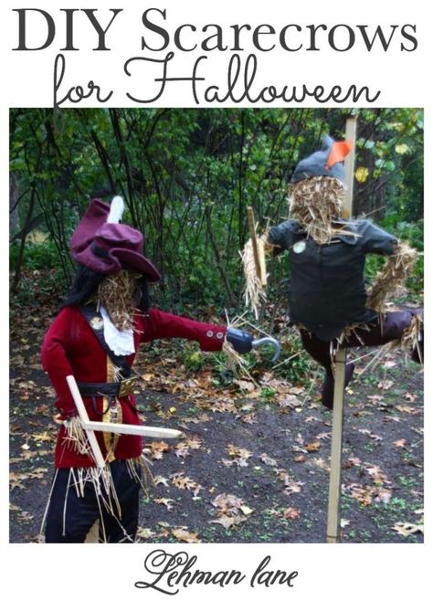 Sharing all my Tips & Tricks for How to Make the Best DIY Scarecrows for Halloween to decorate your yard with on a budget. #scarecrow #halloween #halloweencraft #fallcraft https://lehmanlane.net Scarecrows For Halloween, Scarecrow Ideas For Contest, Scarecrow Contest, Scarecrow Ideas, Easy Halloween Craft, Morris Arboretum, Make A Scarecrow, Old Halloween Costumes, Diy Scarecrow