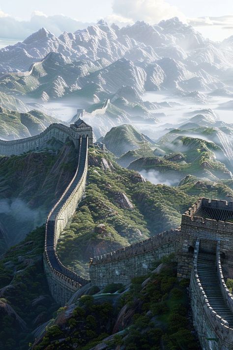 Walk Through History on the Great Wall of China 🌄✨ Experience the grandeur of the Great Wall of China, an ancient marvel that stretches over 13,000 miles. Hike along this historic landmark and immerse yourself in its rich history and stunning vistas. 🏯🌿 #GreatWallOfChina #HistoricSites #TravelChina #TravelInspiration 7 World Wonders, Ancient Scrolls, Ancient China Aesthetic, Museum Of Curiosity, China Aesthetic, Seven Wonders Of The World, Historic Landmarks, World Wonders, Top Places To Travel