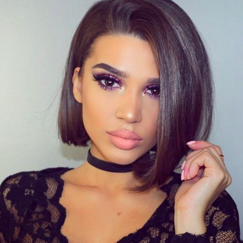 New Makeup Looks - Best Instagram Beauty Inspiration Instagram Makeup Looks, Hair Color And Cut, Dream Hair, Today Only, Great Hair, Bobs Haircuts, For Today, Dark Hair, Bob Hairstyles