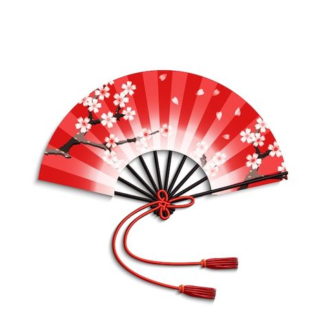 Japanese folding fan | Free Vector #Freepik #freevector #folding-fan #paper-fan #japanese-fan #japanese-culture Japanese Fan Drawing, Japanese Folding Fan, Fan Tattoo, Rose Gold Texture, Fan Drawing, Watercolor Paper Texture, Japanese Watercolor, Japanese Fan, Folding Fan