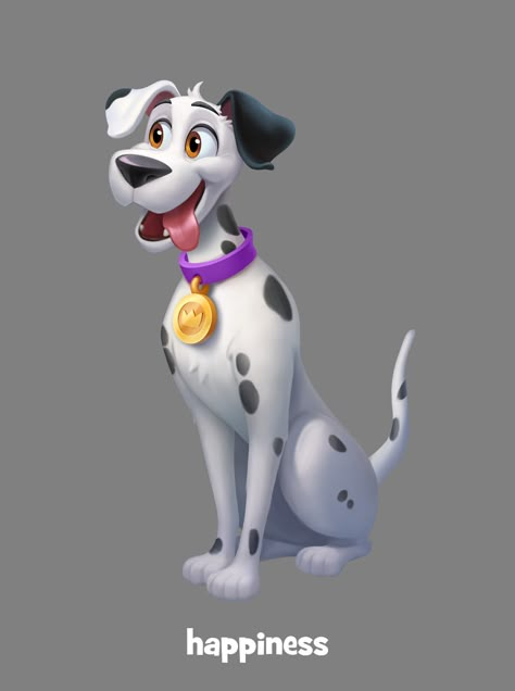 ArtStation - Gardenscapes Season 17 dalmatian emotion (happiness), and Mycroft's labrador (Playrix, Home Games) Stylized Dog, Dog Cartoon, Fall Games, Space Dog, Casual Art, Jungle Art, Dog Games, Game Illustration, Labrador Dog