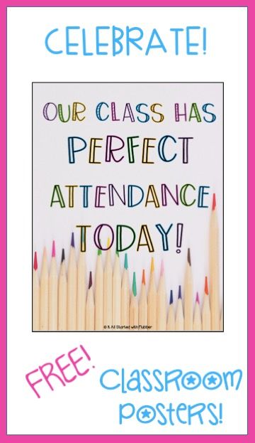 Celebrate your classroom when they have perfect attendance!  Hang one of these adorable posters on your classroom door to show everyone you have perfect attendance!  Read our blog about how to survive student sicknesses and celebrating when you have your whole class in attendance.  The free posters are in the blog - look for the link! Attendance Tracker Bulletin Board, Perfect Attendance Ideas, Perfect Attendance Bulletin Board, Attendance Display, Attendance Matters, Attendance Ideas, Attendance Incentives, Attendance Board, Perfect Attendance Certificate