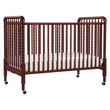 DaVinci Jenny Lind 3-in-1 Convertible Crib in Rich Cherry Finish, Red Jenny Lind Nursery, Jenny Lind Changing Table, Tiger Nursery, Jenny Lind Crib, Map Nursery, Wood Crib, Nursery Furniture Collections, Jenny Lind, Best Crib