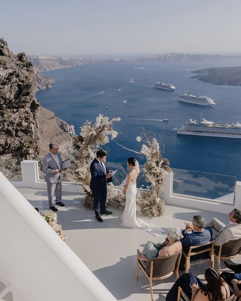 A Romantic Wedding Celebration Under the Santorini Sun✨ The theme of Collin and Michelle’s wedding revolved around branches and natural hues, reflecting their passion for nature and birds. Their dream Santorini wedding was beautifully preserved by the talented photographers and videographers @ericaandmanu. They captured stunning photos of this personal celebration and created a video highlighting the vibrant Santorini colors, the picturesque surroundings, and the deep love between the newlyw... Ruins Wedding, Greece Elopement, Santorini Wedding, Personal Celebration, Wedding Mood Board, Wedding Mood, Deep Love, Wedding Celebration, Romantic Wedding