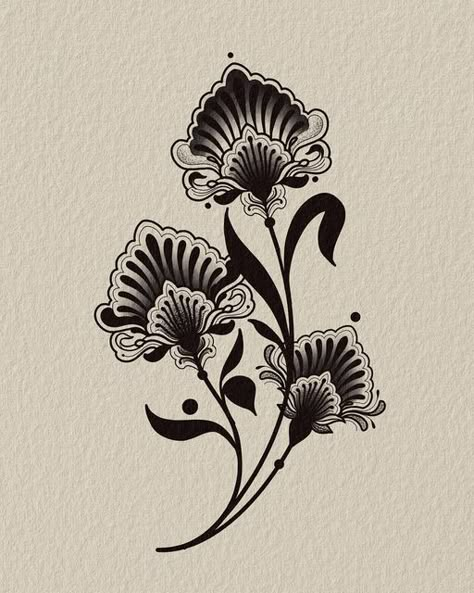 Tato Tradisional, Art Deco Tattoo, Art Nouveau Tattoo, Nouveau Tattoo, Traditional Tattoo Flowers, Muster Tattoos, Tattoo Portfolio, Simplistic Tattoos, Tattoo Design Drawings