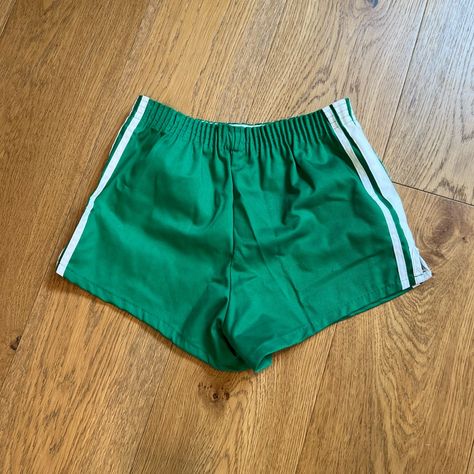 These Were Purchased New With Tags But Are Vintage From The 70s Or 80s. They Are A Size Small But Fit More Like An Xs. Pristine. Too Small For Me So I Never Wore Them 70s Athletic Wear, Vintage Athletic Shorts, 80s Gym, Vintage Athletic Wear, 80s Workout, Thrift Inspo, Sporty Shorts, Gym Pants, Workout Outfit