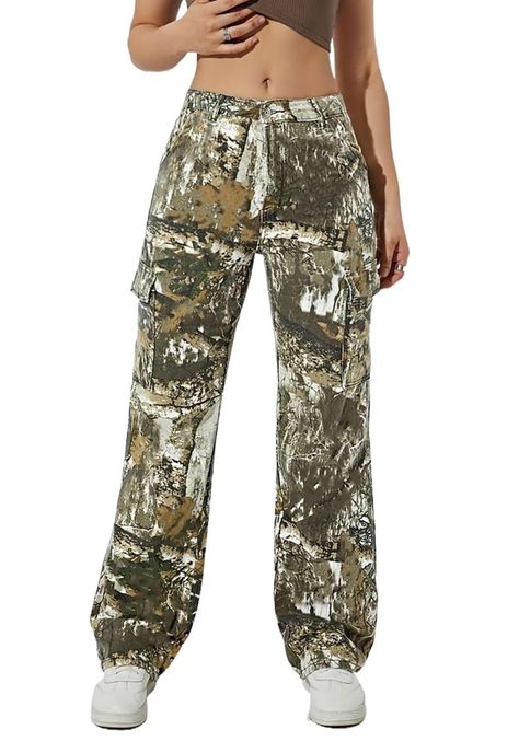 PRICES MAY VARY. Features: Camo cargo pants for women, high waist, straight leg, camo print, camouflage pants for women, plus size cargo pants for women, cargo pants women high waist, patchwork pants, stacked joggers, army green cargo pants woman. Occasion: Camo pants women plus size, womens hip hop pants, camo cargo joggers women, camo pants plus size, plus size baggy pants,baggy camo pants, ladies camo pants, cargo pants women high waist plus size. Match: Army fatigue cargo pants great to matc High Waisted Cargo Pants, Ripstop Pants, Sneak Attack, Camouflage Cargo Pants, Retro Jeans, Camo Cargo Pants, Jeans Cargo, Camo Pants, Women Cargos