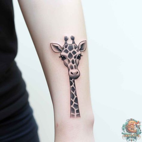 Small Giraffe Tattoo, Giraffe Tattoo, Giraffe Silhouette, Cute Henna Tattoos, African Tattoo, Cute Henna, Tiger Tattoo Design, Giraffe Art, The Giraffe