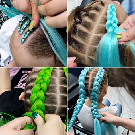 Learn how to braid hair like a pro! | braid | Learn how to braid hair like a pro! | By MetDaan Nails | Facebook Braids With Fake Hair, New Braid Hairstyles, Fake Hair Braids, Braid Hairstyles For Kids, How To Braid Hair, New Braided Hairstyles, Soccer Hair, How To Braid, Hair Extensions For Short Hair