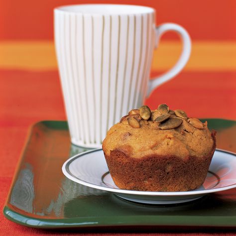 Celebrate fall with a batch of these nutritious, flavorful muffins. Pumpkin Seed Muffins, Pumpkin Doughnut, Doughnut Muffins, Seed Muffins, Fall Breakfast, Pumpkin Seed, Pumpkin Muffins, Breakfast Brunch Recipes, Autumn Flavors