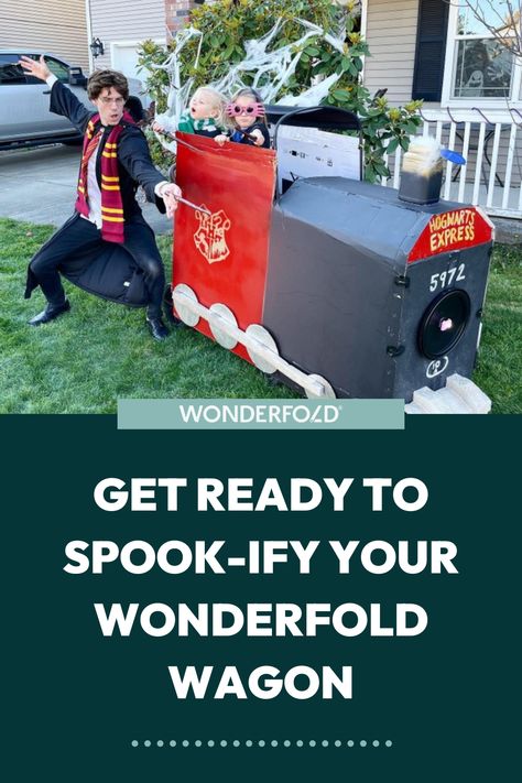 The countdown to the spookiest time of the year has officially begun! With just 42 days left until Halloween, it’s time to transform your WonderFold Wagon into a Halloween masterpiece. Check out these creative costume ideas that will make your wagon the star of the neighborhood. Plus, check out a few tips on how to get your wagon ready for Halloween festivities!🎃 Veer Wagon Halloween, Wonderfold Halloween Costumes, Halloween Wagon Ideas, Halloween Wagon, Wagon Halloween Costumes, Creative Costume Ideas, Wonderfold Wagon, Creative Costume, Utility Wagon