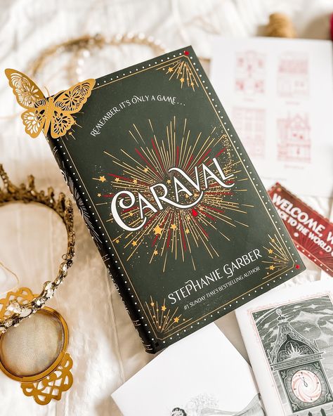 How many books do you own? Welcome Welcome to Caraval I was kindly sent this pretty Spectacular box from @hodderscape last week for @stephanie_garber Caraval series and guess what? SPECTACULAR IS OUT THIS MONTH! Swipe to see all the goodies that came in the box! #caraval #stephaniegarber #bookhygge #hyggebookstyle Spectacular Stephanie Garber, Caravel Book, Legendary Stephanie Garber, Finale Stephanie Garber, Caraval Series, Hygge Book, Stephanie Garber, Witch Books, Books Aesthetic