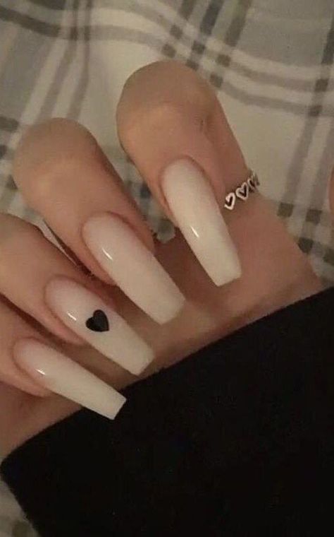 Egirl Nails Ideas, Egirl Nails, Bad Nails, Wow Nails, October Nails, Ombre Acrylic Nails, Goth Nails, White Acrylic Nails, Acrylic Nails Coffin Pink