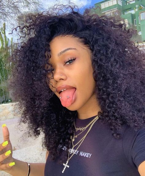 Curly Hair, Piercings, A Woman, Funny, Hair