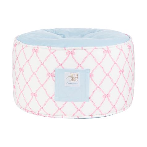 Functionality meets style with our new beautifully designed Beaufort Bonnet Collection toddler poufs. Poufs are a versatile piece of furniture that can tie any room together. They can be sat on, used as a footrest, an additional tabletop, and so much more. Whether you are looking to add an accent piece or tie existing color schemes together, each pouf is created in beautiful designs and colors to perfectly compliment your space. 13" tall | 23" diameter Cotton and Polyester - filled with small st Ottoman Dorm, Nursing Arm Pillow, Sorority Room, Dorm Aesthetic, Preppy House, Room Wishlist, Arm Pillow, Future Room, Beaufort Bonnet Company