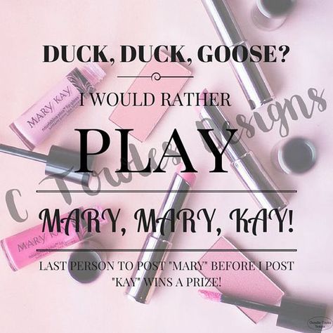 Duck Duck Goose Mary Kay Facebook Party Games, Mary Kay Party Games, Mary Kay Online Party, Mary Kay Games, Mary Kay Facebook Party, Mary Kay Quotes, Mary Kay Printables, Mary Kay Office, Facebook Party Games