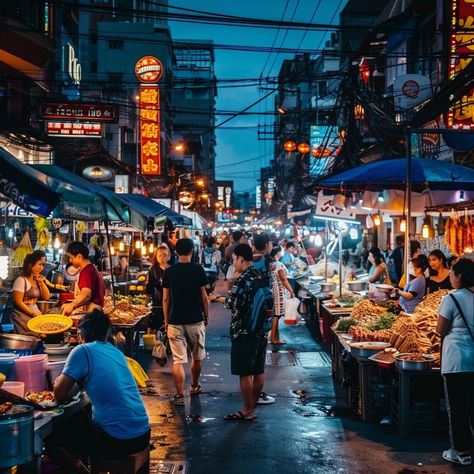 Bustling Night Market: A lively #nightmarket brimming with energy, vendors sell local delicacies under the neon glow. #nightlife #streetfood #localdelicacies #urbanvibes #marketlights #culinaryadventure #citylights ⬇️ Download and 📝 Prompt 👉 https://stockcake.com/i/bustling-night-market_657181_880469 Night Market Photography, Vietnamese Night Market, Market Photography, Tokyo Night Market, Hong Kong Night Market, Thailand Night Market, Garden Night, Professional Portrait, Neon Glow