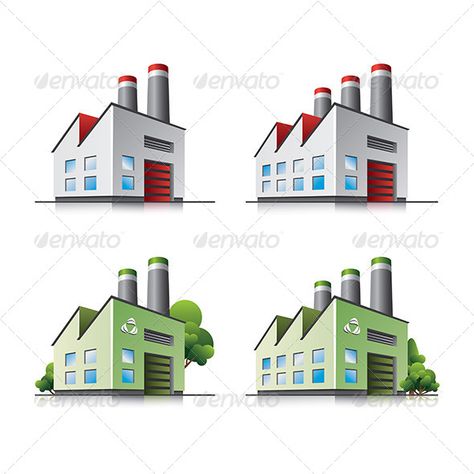 Factory Cartoon Icons Cartoon Factory, Minecraft Barn, Factory Icon, Construction Business Cards, Perspective View, Factory Building, Cartoon Icons, Vector Icons, Cartoon Styles