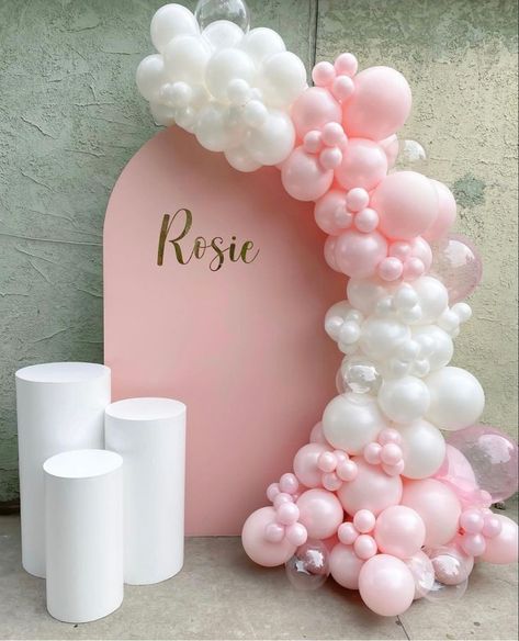 Deco Ballon, Simple Birthday Decorations, Girl Birthday Decorations, Birthday Balloon Decorations, Diy Birthday Decorations, Balloon Backdrop, Pink Balloons, Balloon Decorations Party