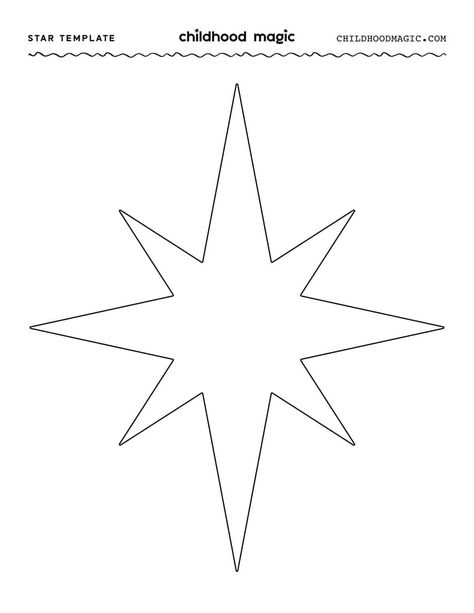 Star Shape Template – Free Printable Star Shapes Template Free Printable, Star Of Bethlehem Template Free Printable, Nativity Star Diy, Star Template Printable Free, Felt Templates Printable Free Pattern, Printable Stars, Stars Template, Star Template Printable, 7 Pointed Star