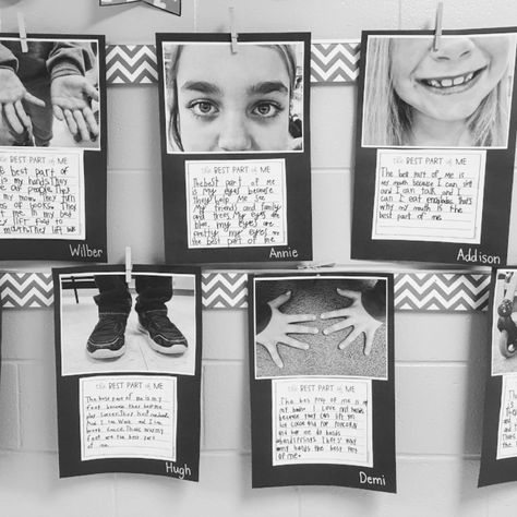 3rd Grade Autobiography Project, Beginning Of Year Writing 3rd Grade, Fall Writing 3rd Grade, All About Me Activities 3rd Grade, Photography Teacher Classroom, The Best Part Of Me Kindergarten, Best Part Of Me Bulletin Board, All About Me Year 1, Back To School Night Art Projects