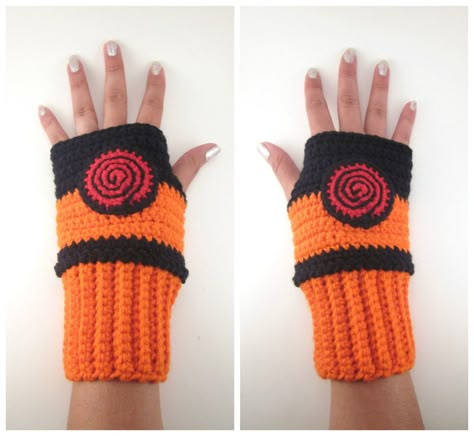 Geeky Crochet Patterns, Amigurumi For Beginners, Crochet Gloves Pattern, Anime Ninja, Kawaii Crochet, Crochet Gloves, Fun Crochet Projects, Crochet Cardigan Pattern, Wrist Warmers