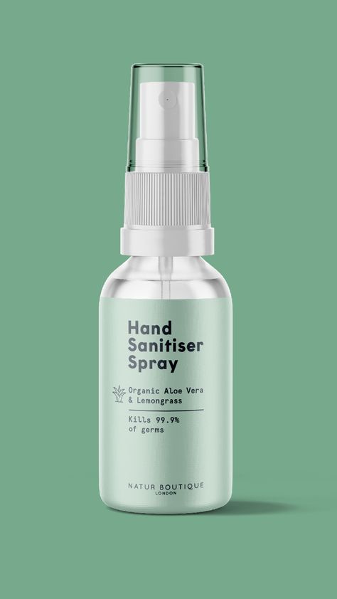 Hand Sanitizer Packaging Design, Spray Packaging Design, Illustration Web Design, Food Logo Design Inspiration, Minimalist Brand, Sanitizer Spray, Fragrance Packaging, Food Logo Design, Bottle Packaging