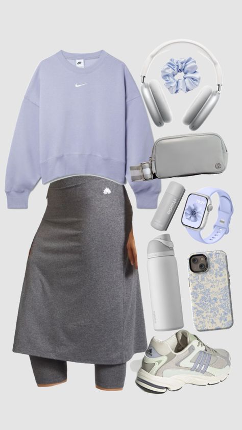 Check out this gorgeous modest gym outfit inspiration—Shop Snoga Athletics, the leaders in modest activewear. Featuring the Fit Snoga 22” in Heather Grey Modest Athletic Outfits, Athletic Skirt Outfit, Cute Apostolic Outfits, Modest Workout Clothes, Modest Gym, Modest Workout, Modest Gym Outfit, Modest Activewear, Outfits Athletic